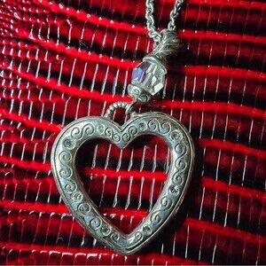 Elegant Brighton Silver Plated Heart Pendant Necklace